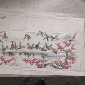 广东大浦湖蓝宁伟参展作品 梅花嗓苍高乐图