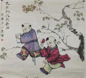 保真，金惠华，人物画：更有桃花笑春风。山东著名女画家，中国美术家协会会员，中国女画家协会会员，北京石齐画院特聘画家，北京工笔重彩画会会员，山东省美术家协会会员，山东省漫画家协会理事，现代工笔画院精英画家，聊城市女书画家协会主席，聊城市美术家协会副主席，聊城大学美术学院教授。有出版，附画册。68*66