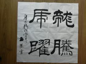 手书真迹书法：玉杰《龙腾虎跃》四尺斗方