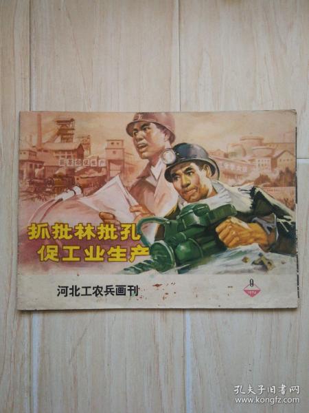 河北工农兵画刊 1974年 第9期（书内有水渍，书内有口子，书皮的口子已经粘上）