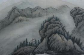 艺术家 李锡祯 作 国画作品《山水扇面》一件（纸本软片，画心约1.8平尺，钤印：李氏、锡祯之印）HXTX184233