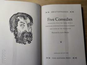 喜剧之父 阿里斯托芬的五部喜剧 Five Comedies 1948年版 书顶刷金