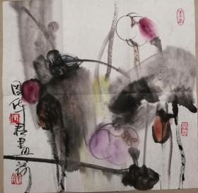 当代著名画家周华君展览精品八开册页一幅（05保真）