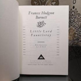 【现货】Little Lord Fauntleroy 小爵爷/小公爵 everyman's library CHILDREN'S CLASSICS 人人文库 儿童经典系列 英文原版 布面封皮琐线装订 丝带标记 内页无酸纸可以保存几百年不泛黄