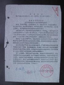 1969年定襄县革命委员会关于对陈某政治历史问题的审查结论