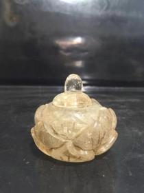 水晶莲花炉 实物拍摄
