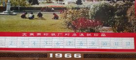 1966年北京市印铁厂耐高温试印品“人民大会堂”铁皮年历画（大张）