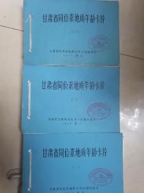甘肃省同位素地质年龄卡片（一二三）全三册