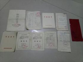 七十年代老通知，证书一批打包