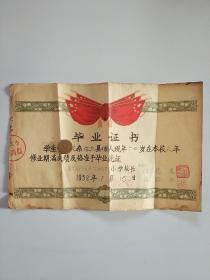 1958年旅大师范学校毕业证书