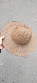 【印心堂古玩】60，70年代的竹编遮阳帽