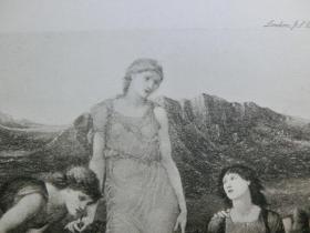 【百元包邮】《维纳斯的镜子》（THE MIRROR OF VENUS）  1900年 照相版画 源自《艺术日志》 纸张尺寸约31.8×23.5厘米（编号AJ0950）