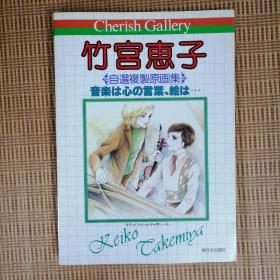 日版 8开 Cherish Gallery  竹宫恵子  自选复制原画集 音楽は心の言叶、絵は…  竹宫惠子 自选复制原画集 音乐是心灵的语言，绘画是…