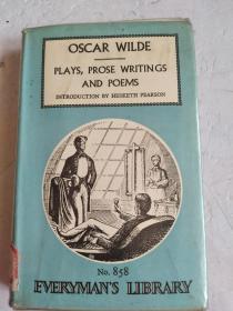 英文原版精装：Oscar Wilde's Plays, Prose Writings and Poems (Everyman's Library, 858)