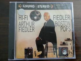 进口CD — Hi-Fi Arthur Fiedler / Boston Pops，费德勒和波士顿流行乐团 管弦乐作品选（林姆斯基高沙可夫”歌剧[金鸡]组曲/罗西尼：威廉泰尔序曲/柴可夫斯基“斯拉夫舞拉夫舞曲//夏布里耶：西班牙/李斯特：匈牙利狂想曲
演奏家”费德勒（指挥）波士顿大从管弦乐团）
RCA “LIVING STEREO” 名盘