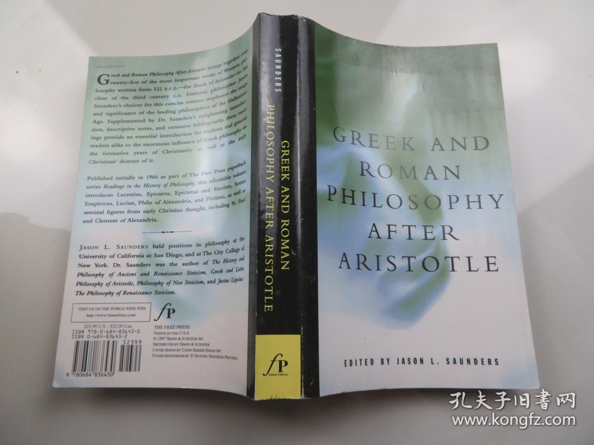 Greek and Roman Philosophy after Aristotle