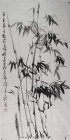 保真，著名画家，杨占山，国画竹：一节复一节千枝攒万叶我自不开花免撩蜂与蝶。国家一级美术师、山东省书法家协会会员、中国书画研究会会员、中国国画艺术书画院专职画家、博林书画院院长。138*69