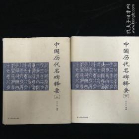 中国历代名碑释要•上下两册 全•精装本 山东美术出版社•2011年一版一印！