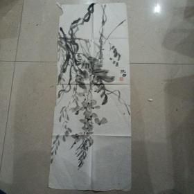 522  书画家 林弘田  花卉条幅  对该画家资料不详，画的很好，前几年蒋凤白先生收藏拍卖会上有一幅林弘田画给先生的， 价格拍的不错