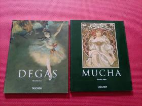 ALFONS MUCHA+EDGAR DEGAS 2本合售