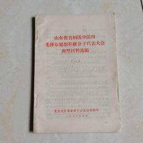 山东省首届活学活用毛泽东思想积极分子代表大会典型材料选编（一）