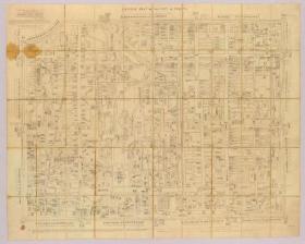 古地图1820-中国北京城街道详细全图。纸本大小120.87*150.61厘米。宣纸艺术微喷复制。