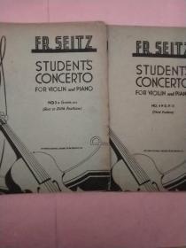 FR  SEITZ  【STUDENTS CONCERTO】FOR VILIN  and PIANO   NO.3  NO.4