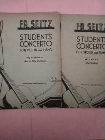 FR SEITZ 【STUDENTS CONCERTO】FOR VILIN and PIANO NO.3 NO.4