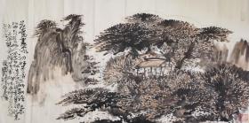 罗国玮老师山水 南京白云堂保真 罗国玮山水136x68cm