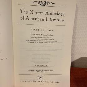 The Norton Anthology of American Literature. Sixth edition. Volumes C D and E 三册合售