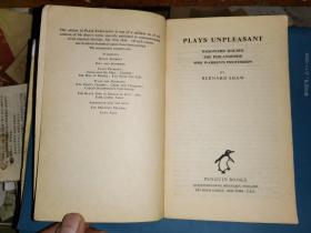 PENGUIN BOOKS PLAYS UNPLEASANT     扮演不快：“鳏夫的房屋的假人;沃伦夫人 [1946年企鹅图书出版]萧伯纳著