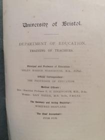 布里斯托大学教育部教师培训1931--32届会议章程