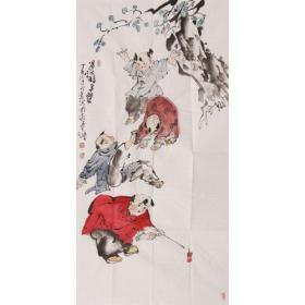 嬉戏136-68李茂林人物画