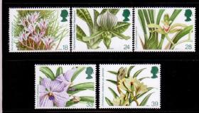 英国 1993花卉邮票5全