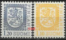stamp07芬兰邮票 1979年 普票 国徽狮子徽 雕刻版 2全新 DD