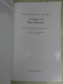 IMMANUEL KANT    Critique of Pure Reason（英文原版）