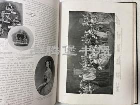 1897年/《女王六十年》/ 版皮面精装/大开插图本/Sixty Years a Queen Story of Victoria‘s Reign/ 33.5x25cm/内含南京条约签订，北京，南京等珍贵历史照片