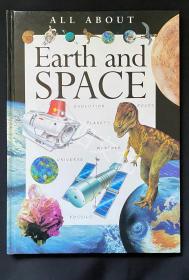 All about earth and space 精装 儿童英文绘本 科普 童书 八五品 英语绘本