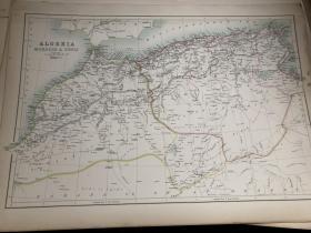 1895年 阿尔及利亚地图 45*33