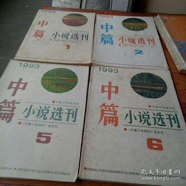 中篇小说选刊(双月刊)1993年第1、2、5、6期