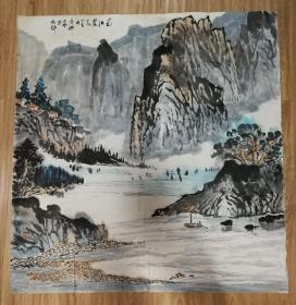 国画--蜀江农家 （丁亥.冬，济卿画于成都）