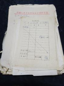 60年代。中国火车头体育协会全国理事会各种资料