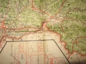 民国地图 1926年《日本交通分县地图之25》  78x54cm