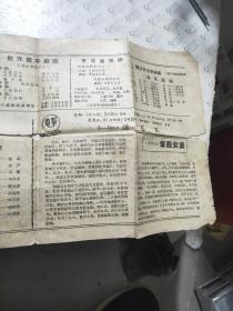 大新游乐场 演出说明 《杨乃武与小白菜》等 1959年