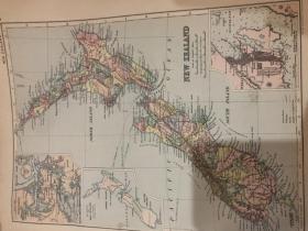 1895年新西兰地图 35*25
