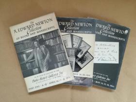 英文原版　the a.edward newton collection of books and manuscripts　拍卖目录爱德华牛顿收藏的书籍、手稿　