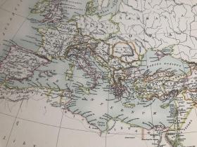 1895年 古代世界地图 45*31