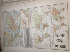 1895年 世界地图 人种等