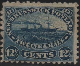 英联邦邮票C，加拿大新不伦瑞克1860年蒸汽轮船，交通工具