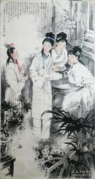 王茂飞《贾宝玉品茶拢翠庵》183 X 97厘米